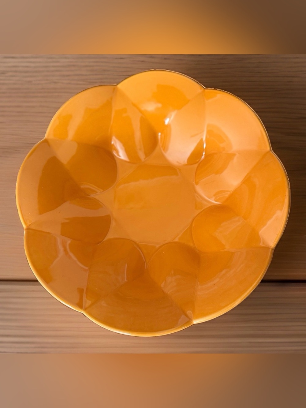VTG Mogre Orange Mid Century Mod Ceramic Bowl Serving Platter Made in Italy